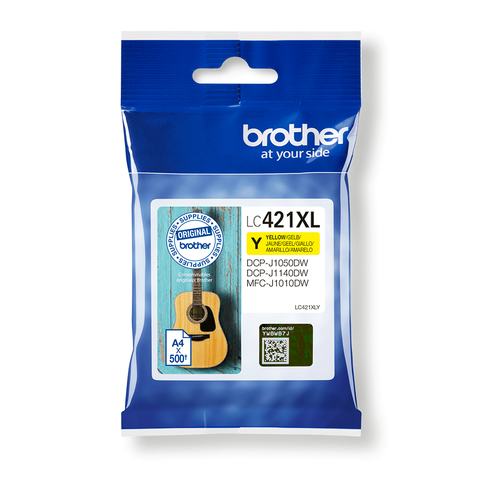 [LC421XLY] Brother LC-421XLY / LC421XLY yellow ink cartridge XL, 500 pages
