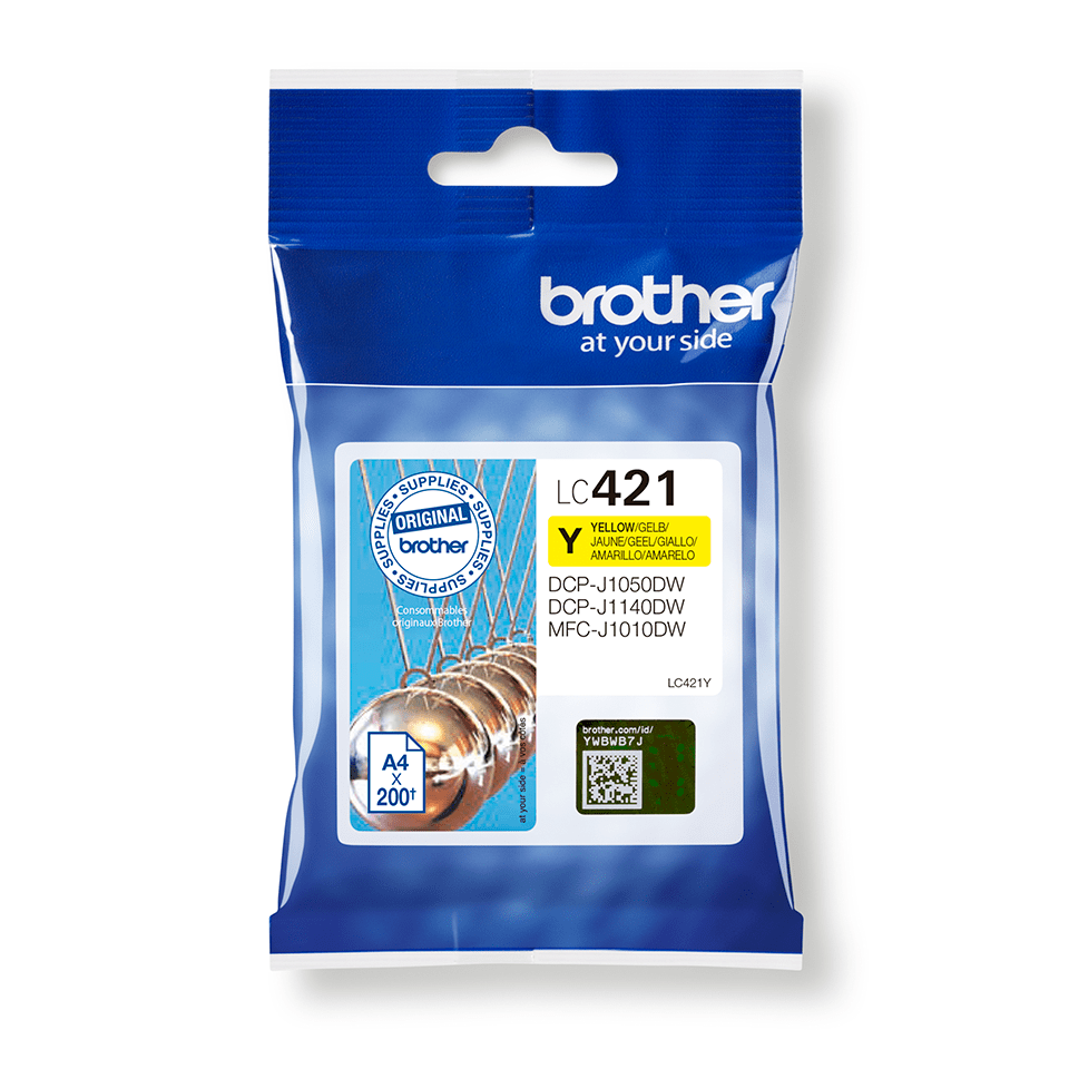 Brother LC-421Y / LC421Y yellow ink cartridge, 200 pages