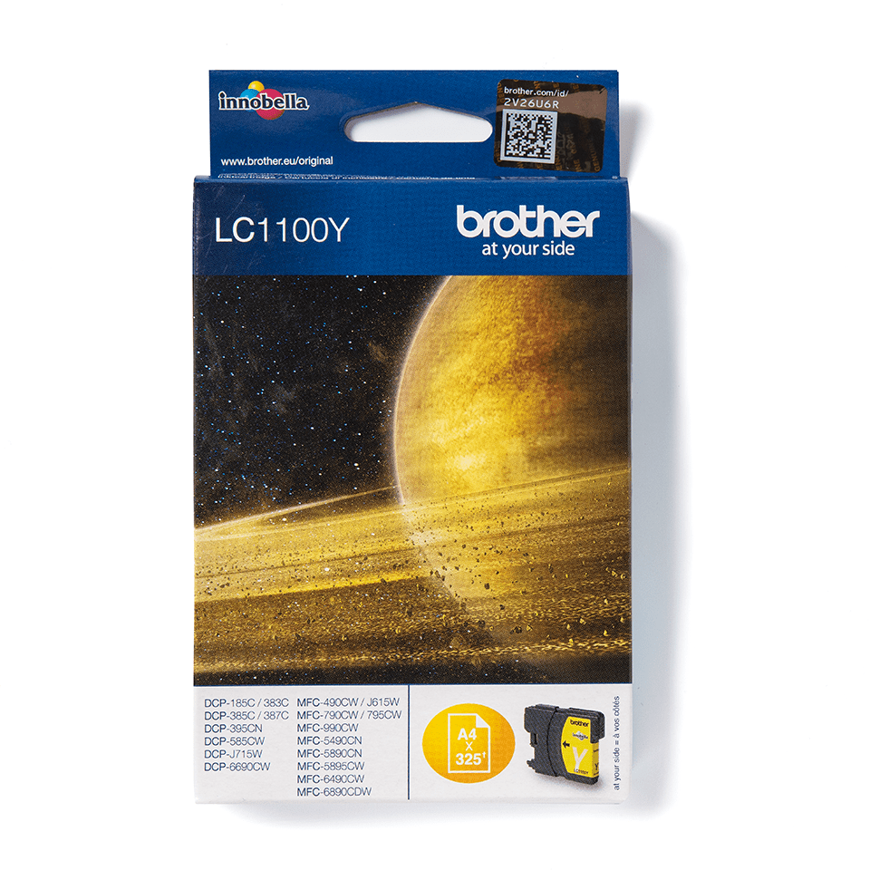Brother Tintenpatrone LC-1100Y / LC1100Y Gelb, 325 Seiten