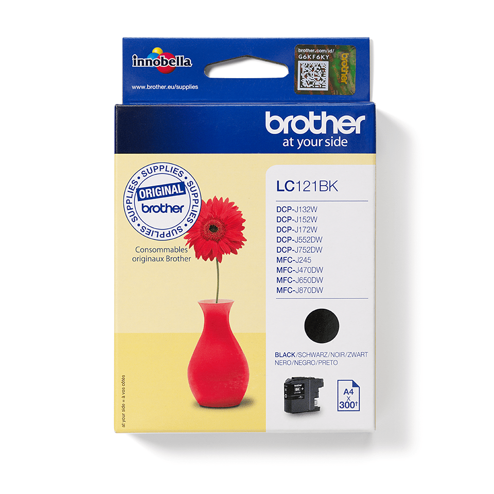 [LC121BK] Brother LC-121BK / LC121BK black ink cartridge, 300 pages