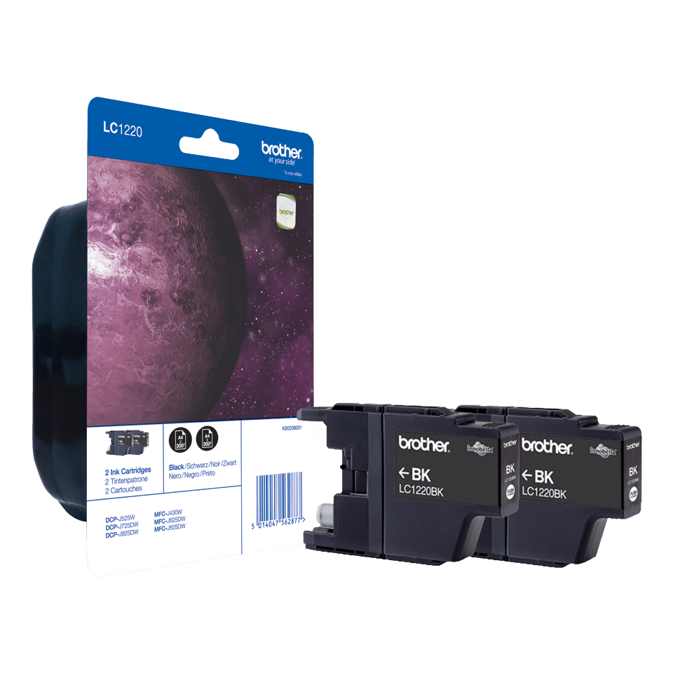 [LC1220BKBP2] Pack 2 cartouches d'encre Brother LC-1220BKBP2 / LC1220BKBP2 noires, 2 x 300 pages