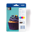 Pack cartouches d'encre Brother LC-123RBWBP / LC123RBWBP, 3 couleurs XL, 600 pages