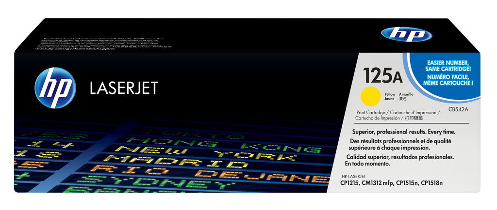 HP 125A / CB542A yellow toner, 1,400 pages