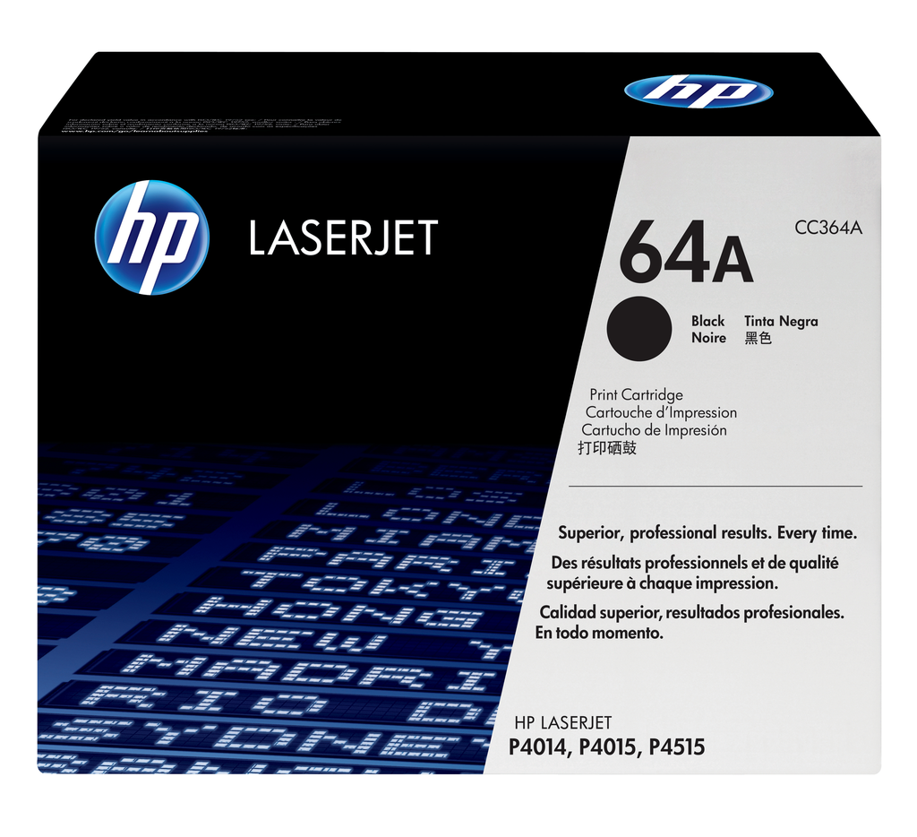 HP 64A / CC364A black toner, 10,000 pages