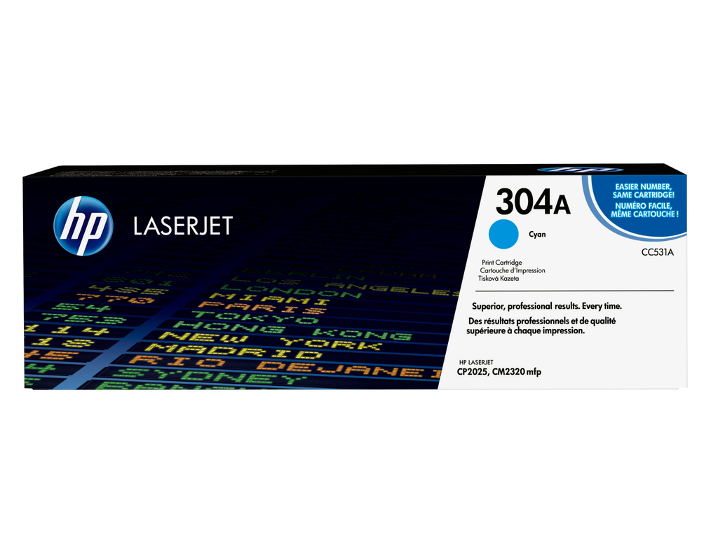 Toner HP 304A / CC531A Cyan, 2.800 Seiten