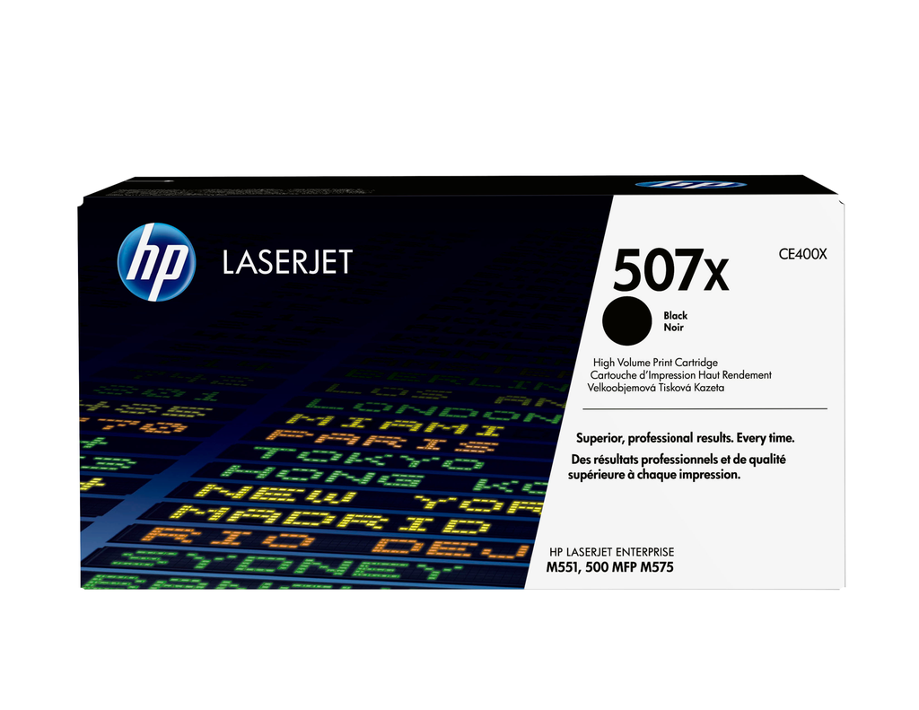 HP 507X / CE400X black XL toner, 11,000 pages