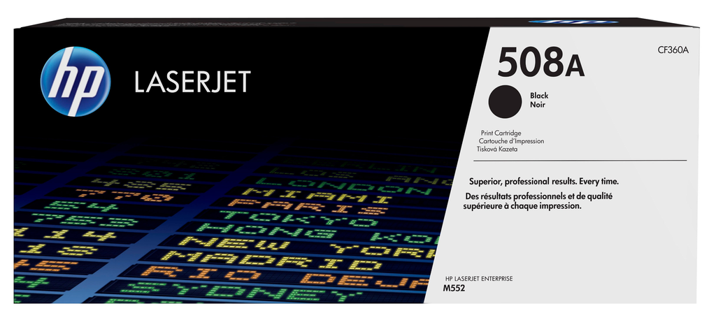 HP 508A / CF360A black toner, 6,000 pages