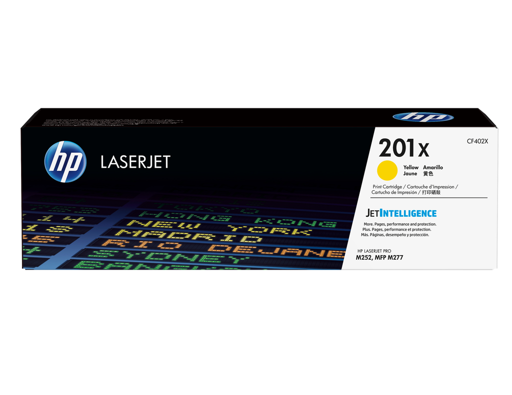 Toner HP 201X / CF402X jaune XL, 2 300 pages