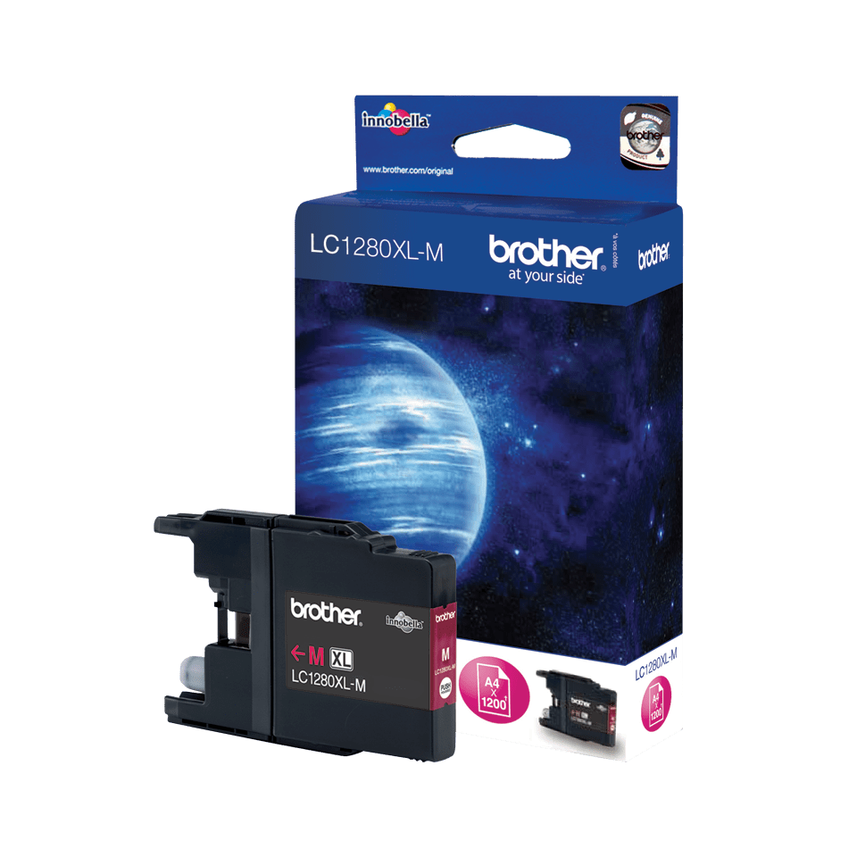 [LC1280XLM] Brother Tintenpatrone LC-1280XLM / LC1280XLM Magenta XXL, 1.200 Seiten