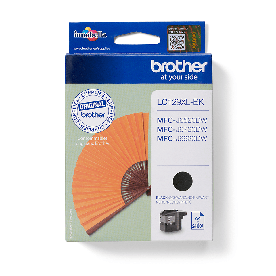Brother LC-129XLBK / LC129XLBK black ink cartridge ultra high yield, 2,400 pages