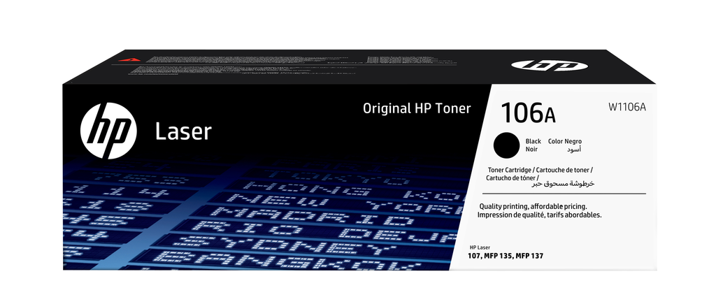 HP 106A / W1106A black toner, 1,000 pages
