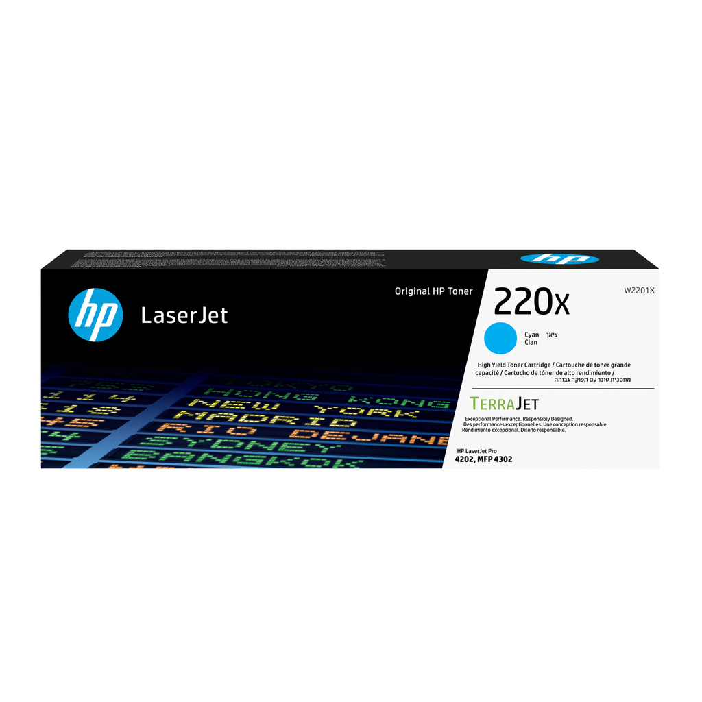 HP 220X / W2201X cyan XL toner, 5,500 pages