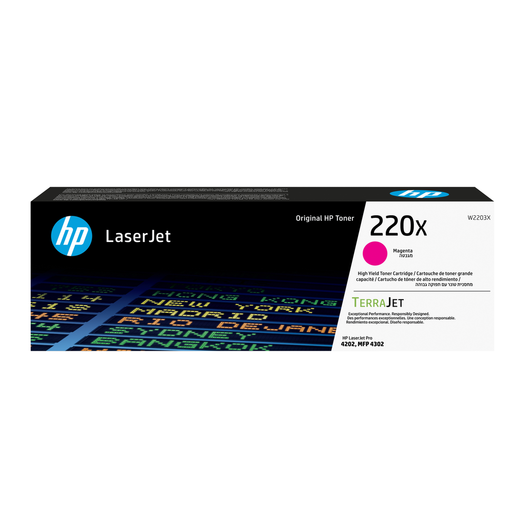 HP 220X / W2203X magenta XL toner, 5,500 pages