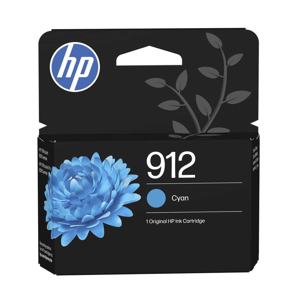 HP 912 / 3YL77AE cyan ink cartridge, 315 pages