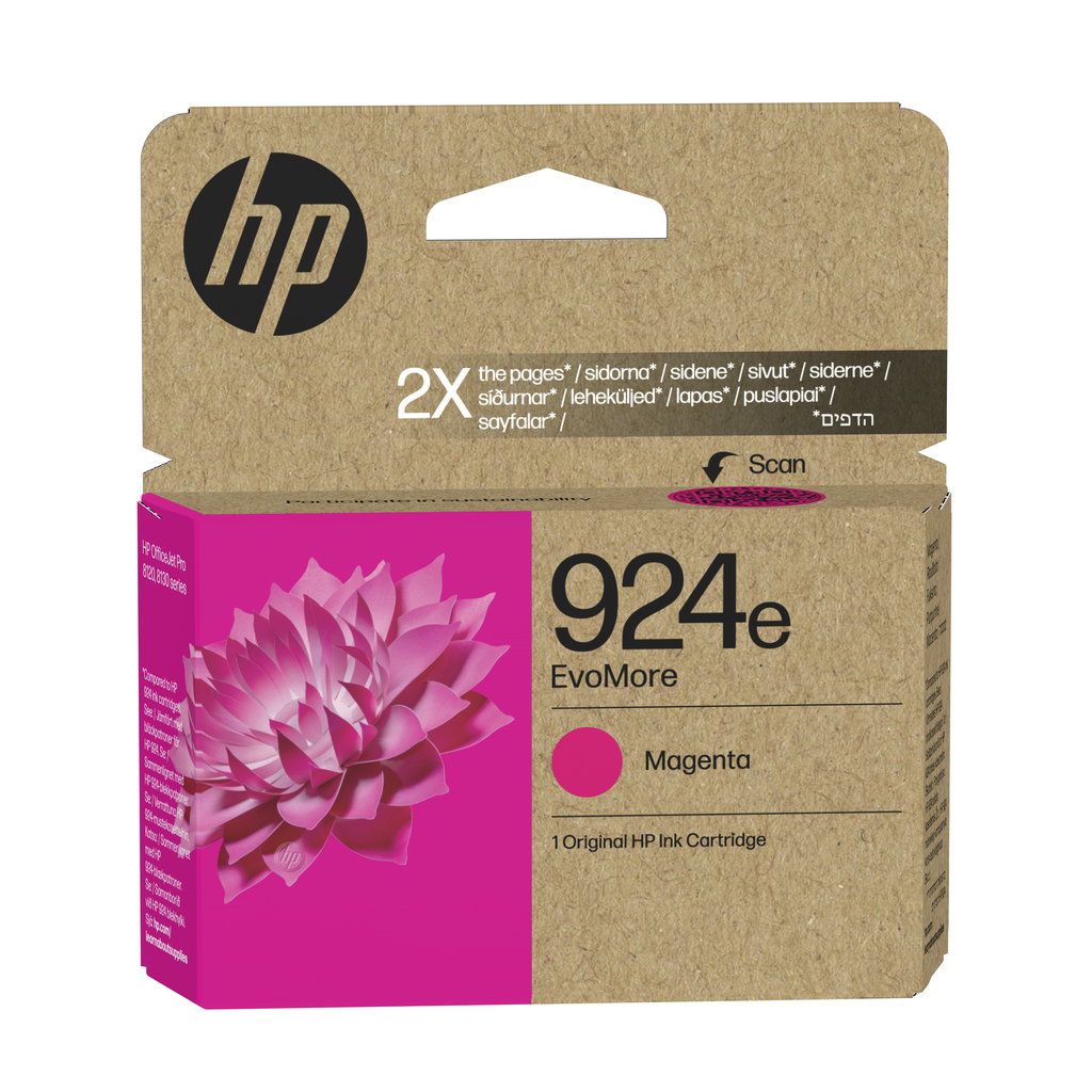 Cartouche d'encre HP 924E / 4K0U8NE magenta XL, 800 pages