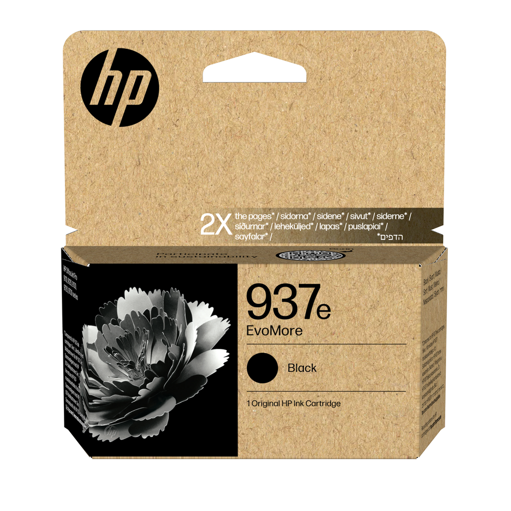 Cartouche d'encre HP 937E / 4S6W9NE noire XL, 2 500 pages