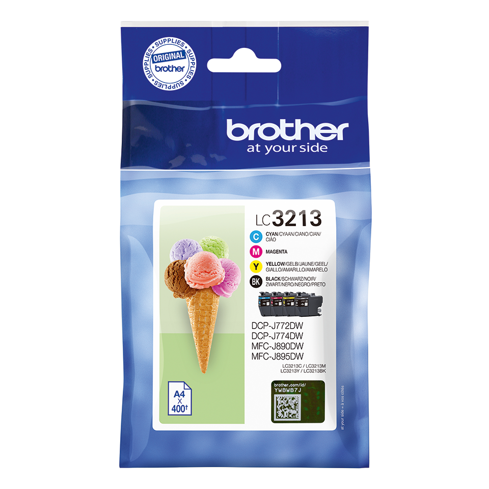 [LC3213VAL] Brother Tinten-Multipack LC-3213VAL / LC3213VAL, 4 Farben XL, 400 Seiten