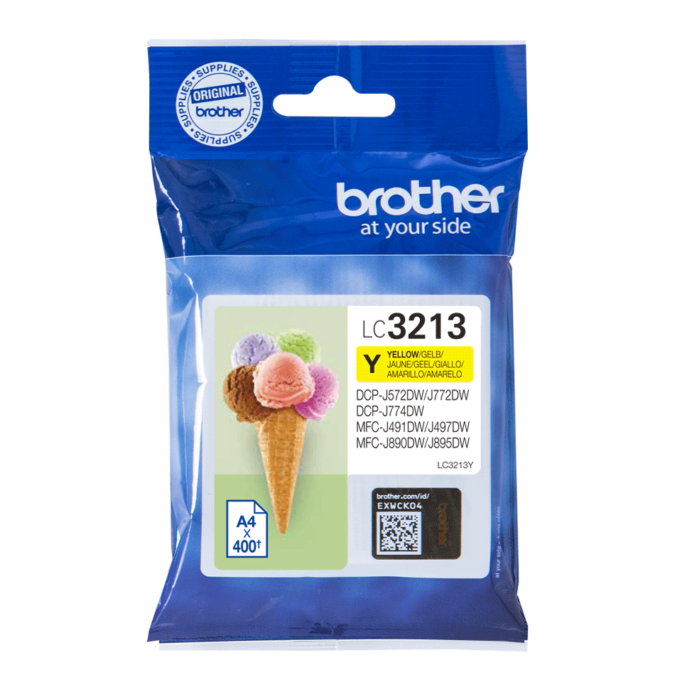 Brother Tintenpatrone LC-3213Y / LC3213Y Gelb XL, 400 Seiten