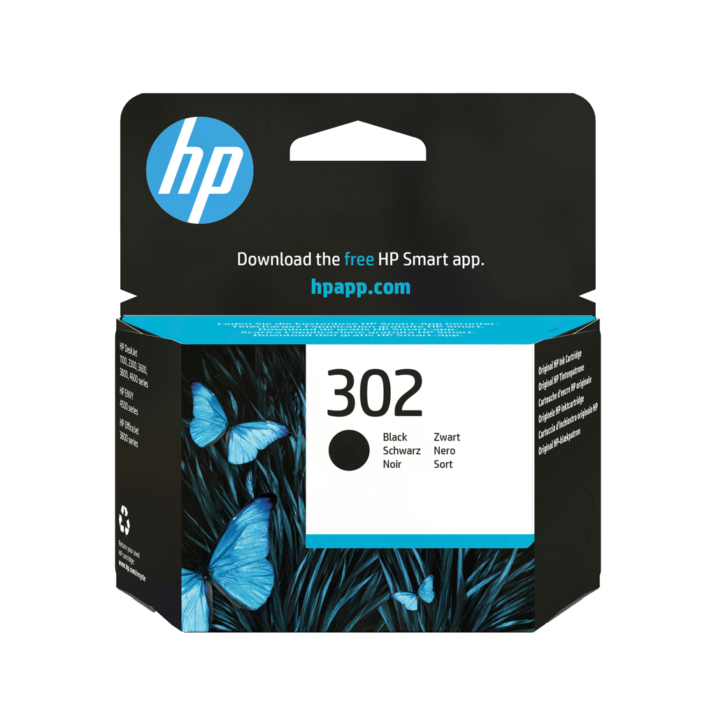 HP 302 / F6U66AE black ink cartridge, 170 pages