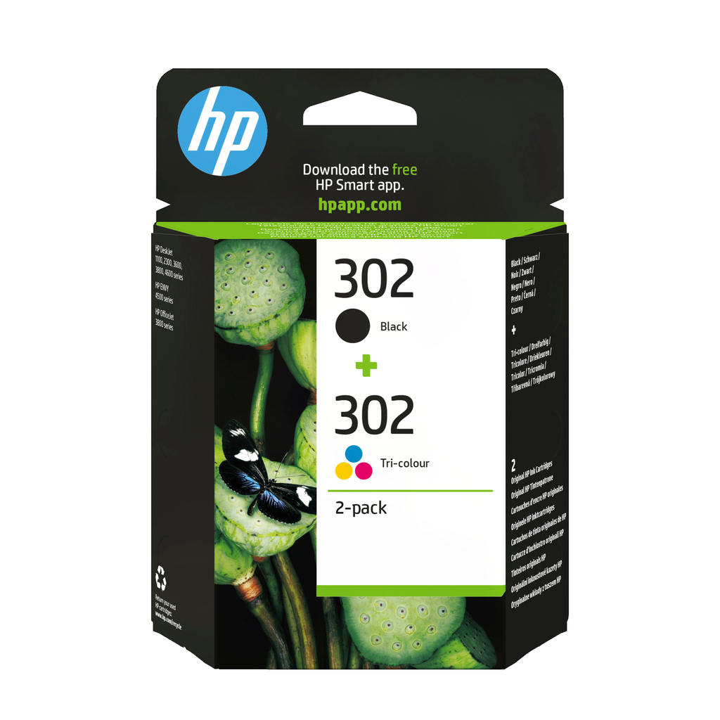 Pack HP 302 / X4D37AE 4 couleurs, 170 pages