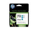 Cartouche d'encre HP 711 / CZ134A cyan, 29 ml (lot de 3)
