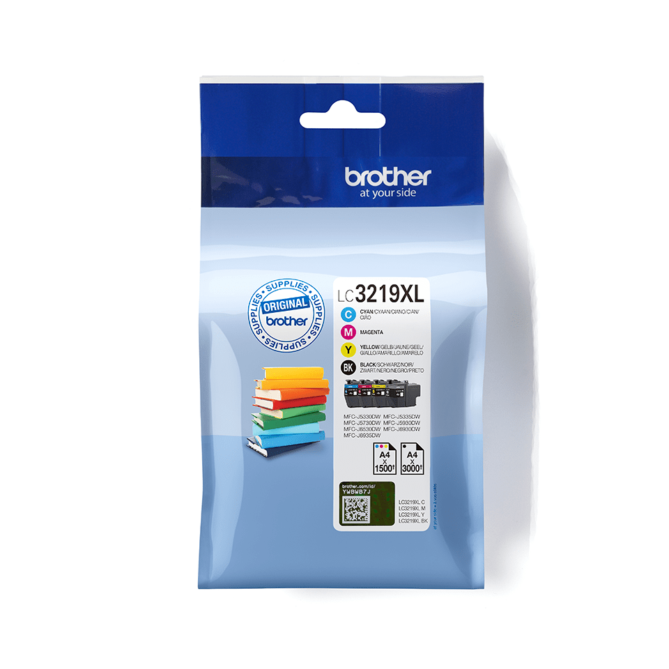 [LC3219XLVAL] Pack cartouches d'encre Brother LC-3219XLVAL / LC3219XLVAL, 4 couleurs XL, 1 500 pages