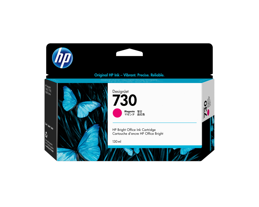 HP 730 / P2V63A magenta ink cartridge, 130 ml