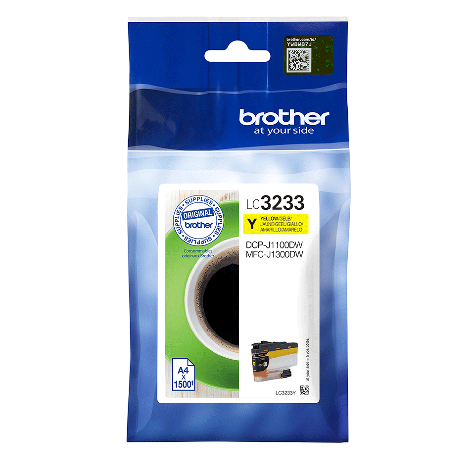 Brother Tintenpatrone LC-3233Y / LC3233Y Gelb, 1.500 Seiten