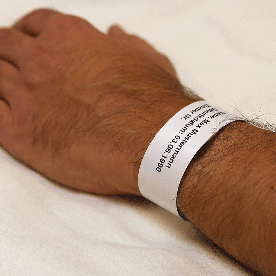 Brother BWE-AB279PW thermal wristbands adult, 25 x 279 mm, 200 wristbands x 5 rolls
