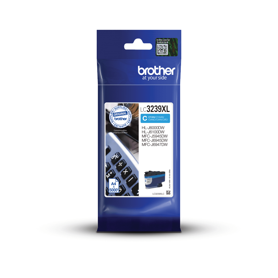 Brother Tintenpatrone LC-3239XLC / LC3239XLC Cyan XL, 5.000 Seiten
