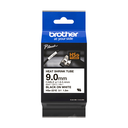 Gaine thermorétractable Brother HSe-221E / HSE221E, noir sur blanc, 9,0 mm x 1,5 m