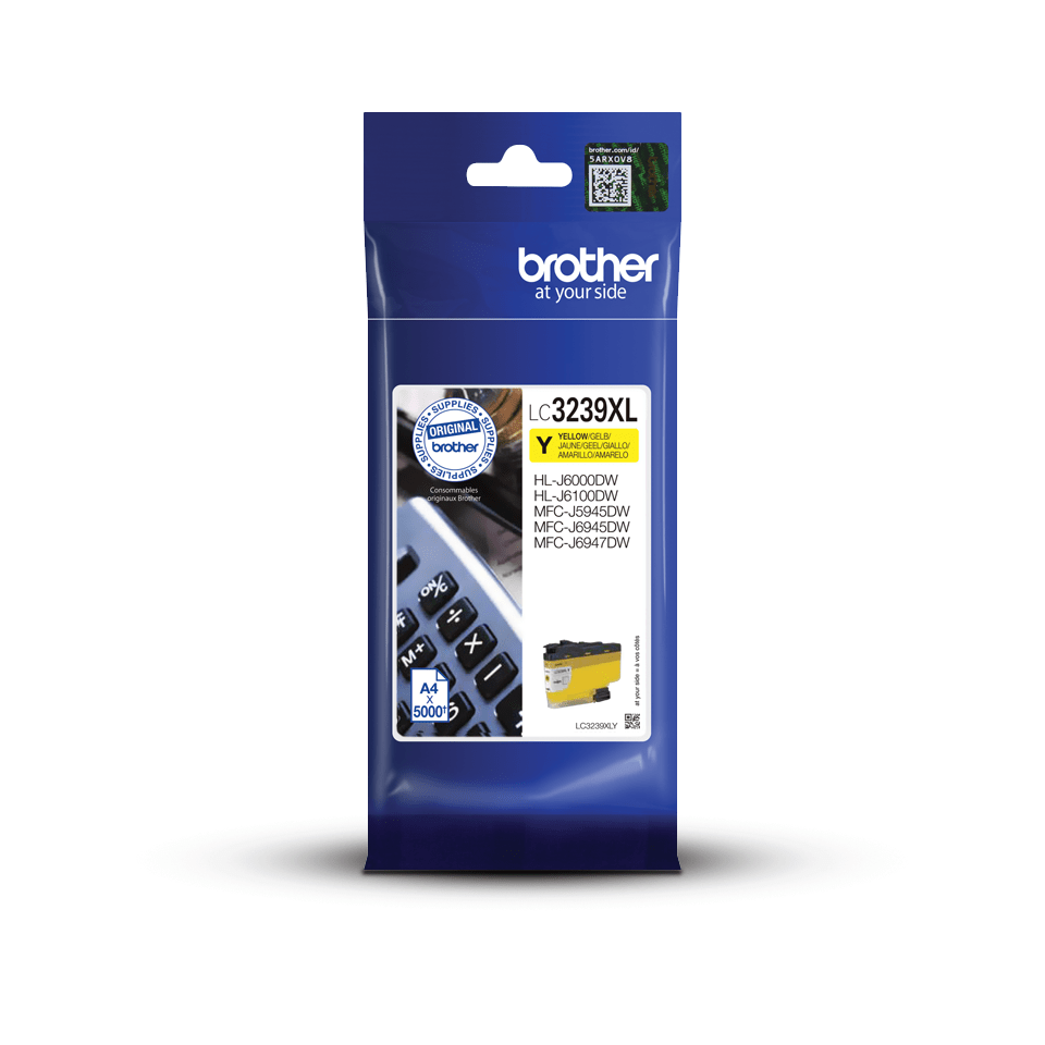 Brother Tintenpatrone LC-3239XLY / LC3239XLY Gelb XL, 5.000 Seiten