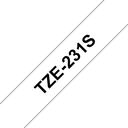 Brother Schriftband laminiert TZe-231S2 / TZE231S2, schwarz auf weiß, 12 mm x 4 m
