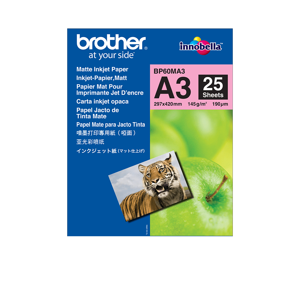 [BP60MA3] Brother BP60MA3 Inkjet-Papier matt A3, 25 Blatt, 145 g/m²