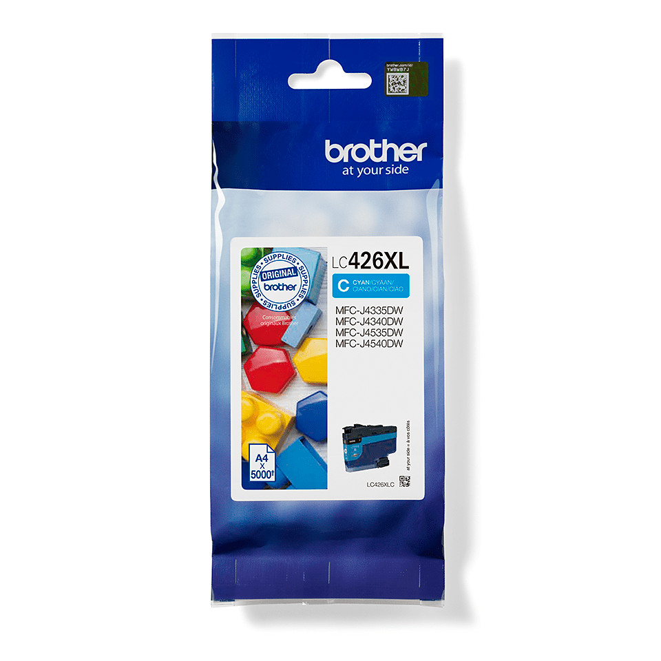 Brother Tintenpatrone LC-426XLC / LC426XLC Cyan XL, 5.000 Seiten
