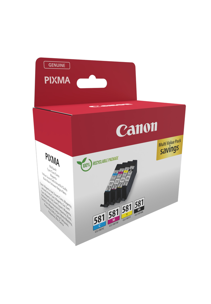 Multipack Tintenpatronen Canon PGI-580/CLI-581 / 2103C007, 4 Farben