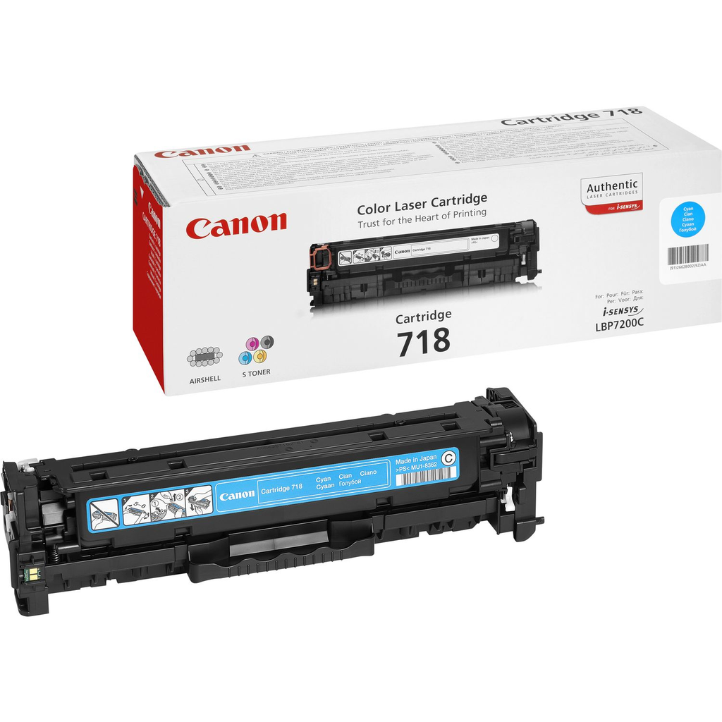 Toner Canon 718 / 2661B002 Cyan, 2.900 Seiten