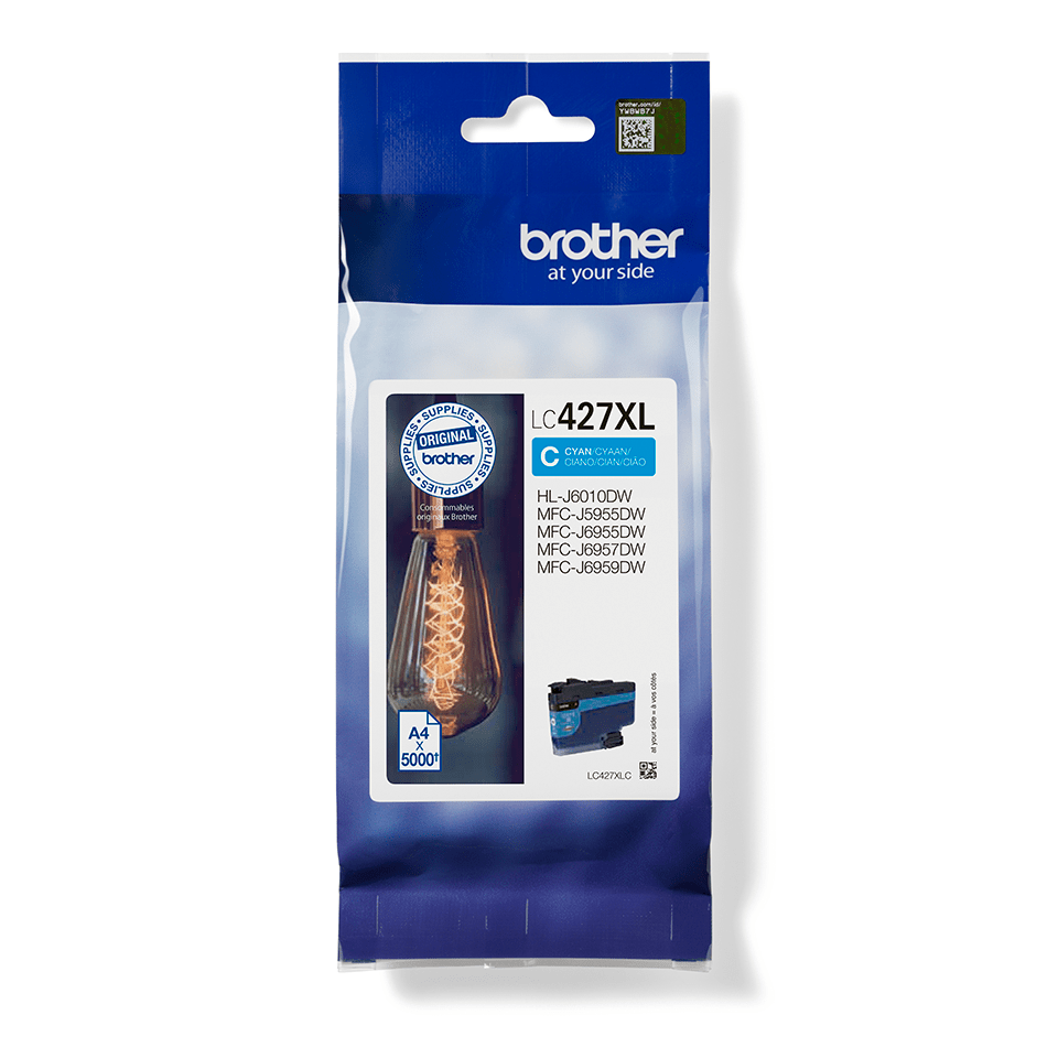 Cartouche d'encre Brother LC-427XLC / LC427XLC cyan XL, 5 000 pages