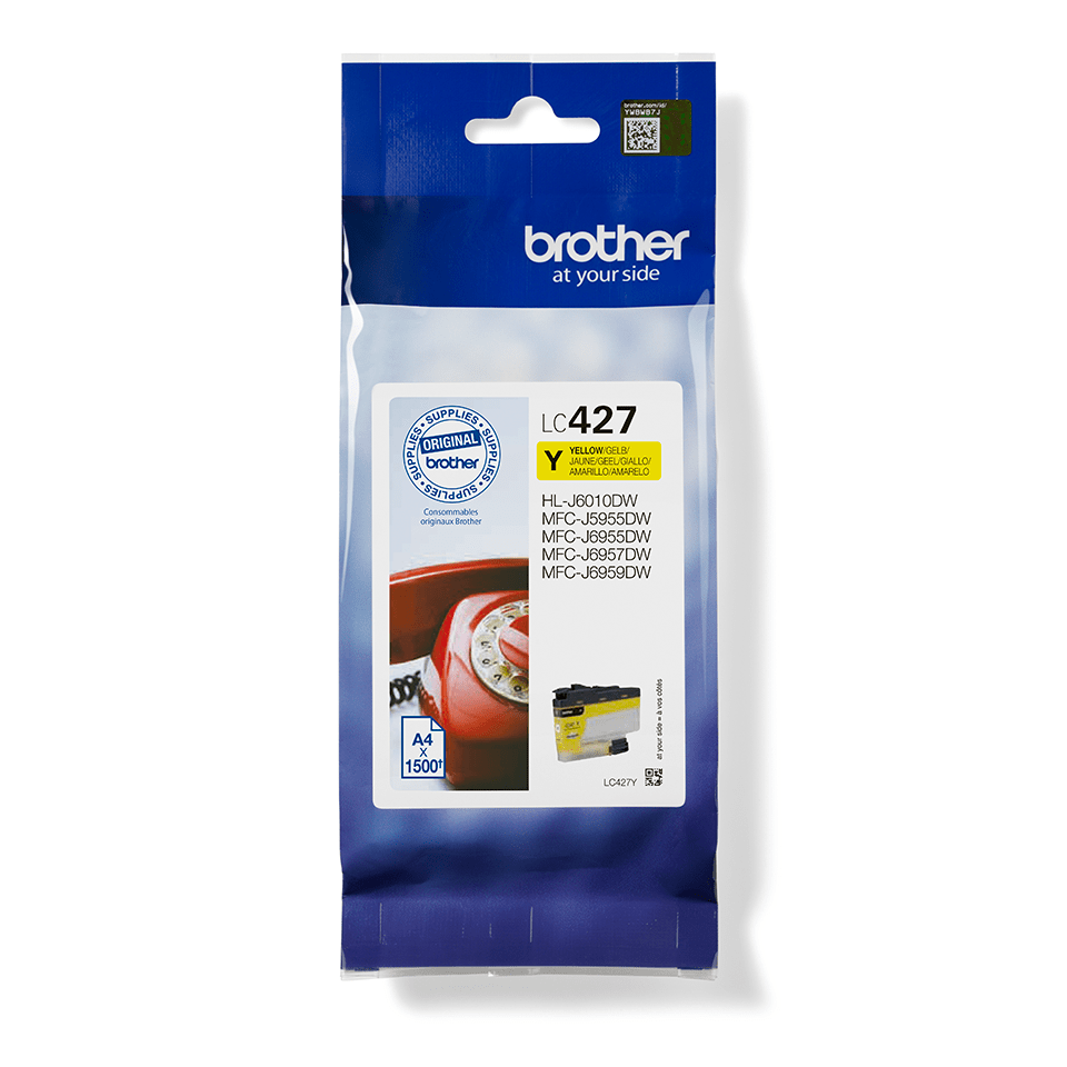 Brother LC-427Y / LC427Y yellow ink cartridge, 1,500 pages