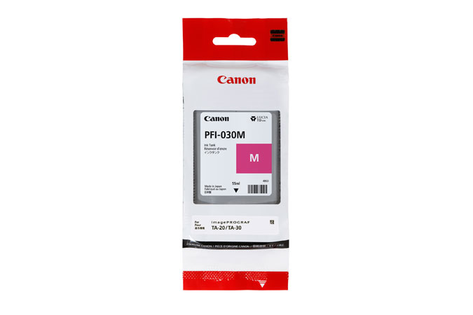 Canon PFI-030M / 3491C001 magenta ink cartridge, 55 ml