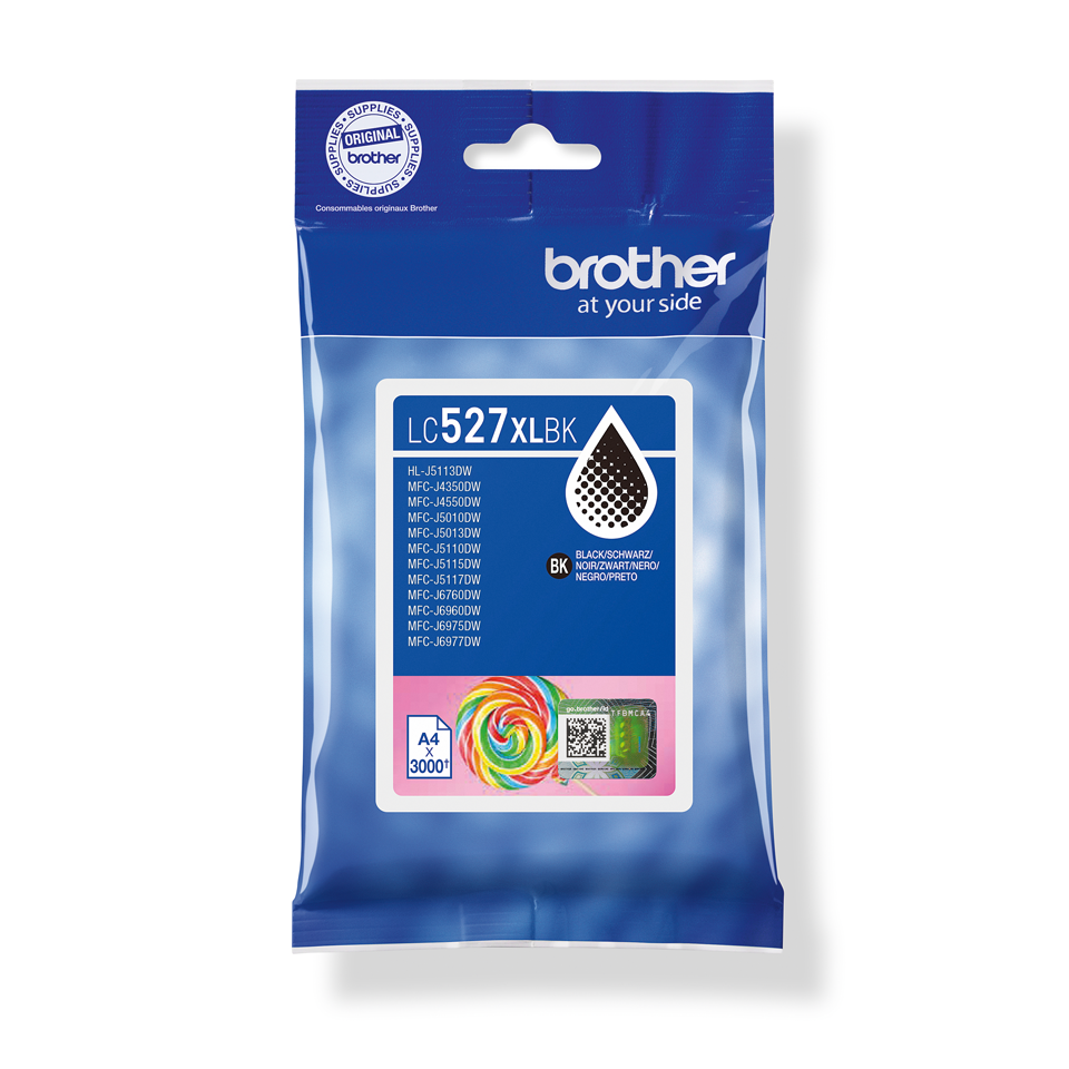 Brother Tintenpatrone LC-527XLBK / LC527XLBK Schwarz XL, 3.000 Seiten