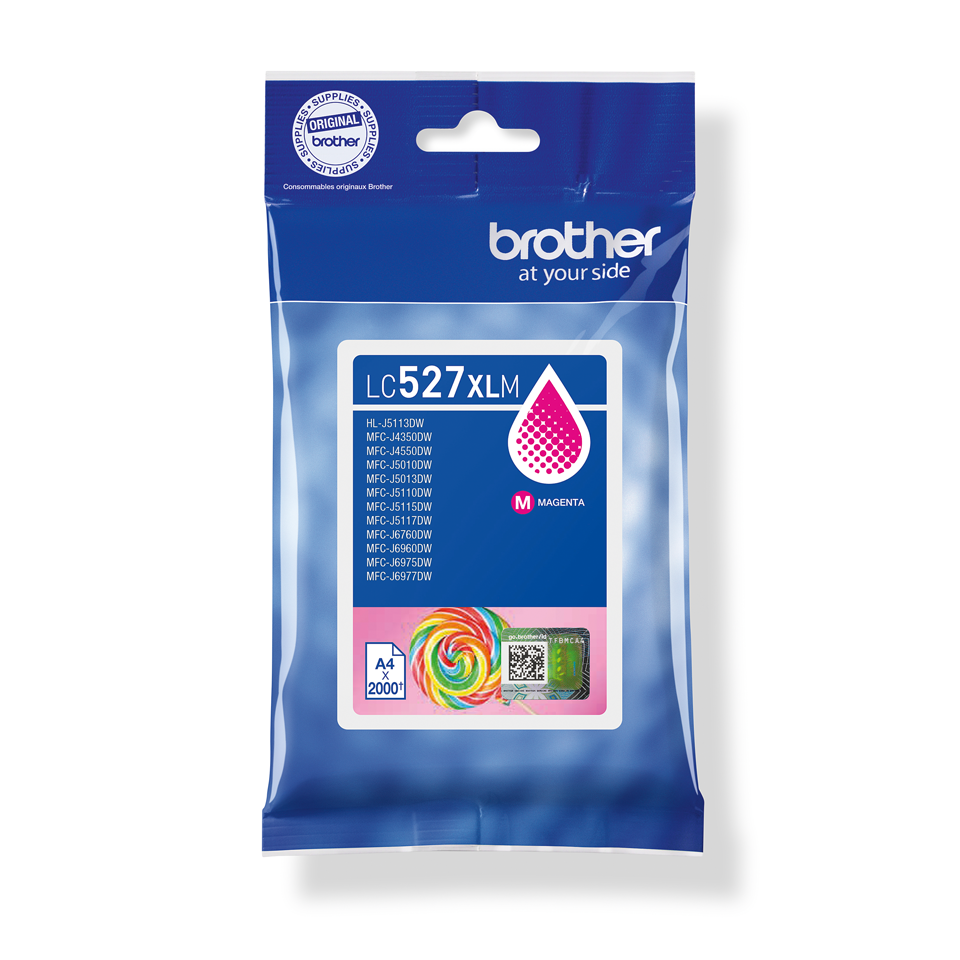 Cartouche d'encre Brother LC-527XLM / LC527XLM magenta XL, 2 000 pages