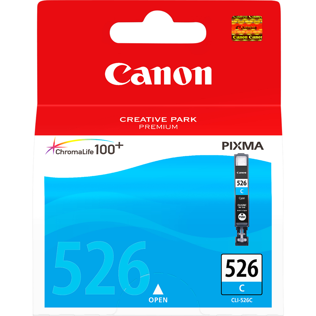 Cartouche d'encre Canon CLI-526C / 4541B001 cyan, 530 pages