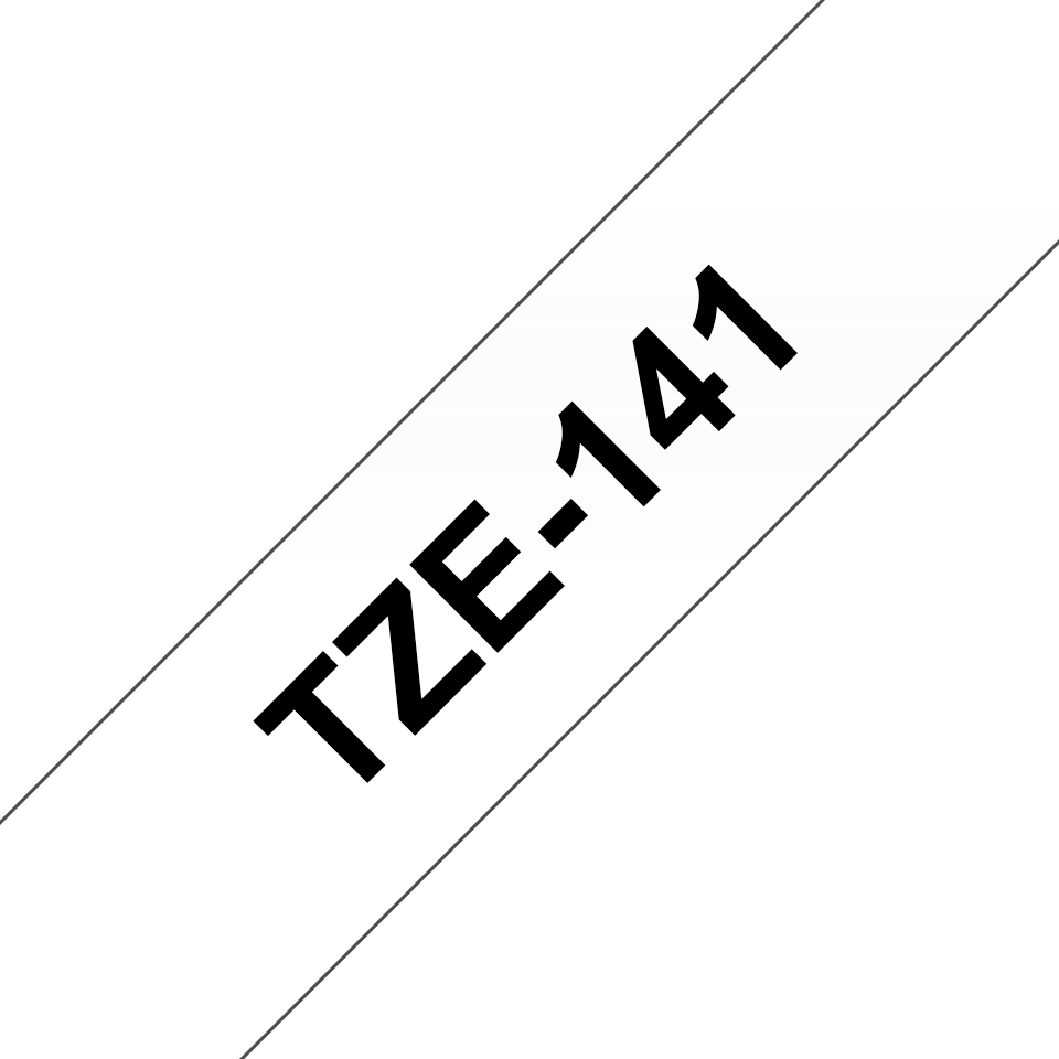 Brother TZe-141 / TZE141 laminated tape, black on clear, 18 mm x 8 m