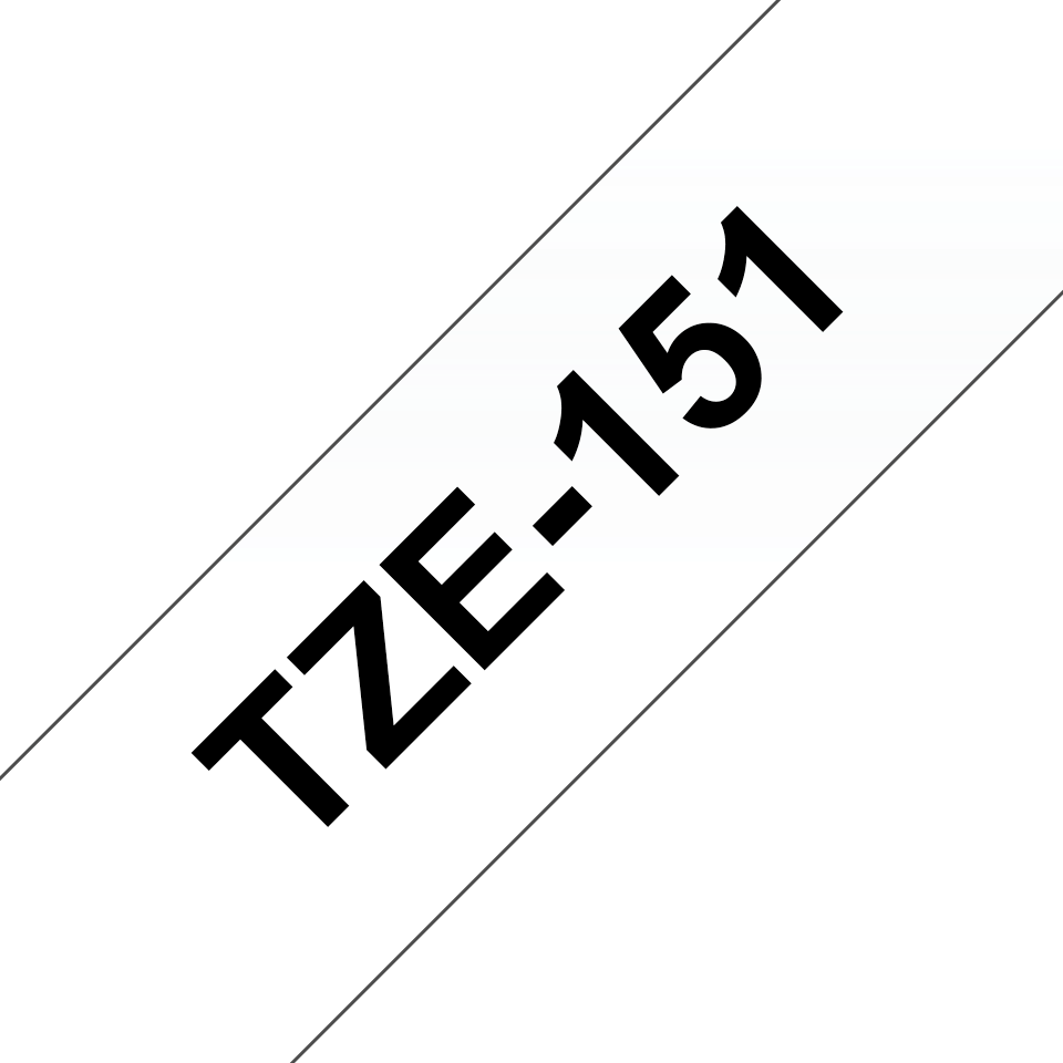 Brother Schriftband laminiert TZe-151 / TZE151, schwarz auf transparent, 24 mm x 8 m
