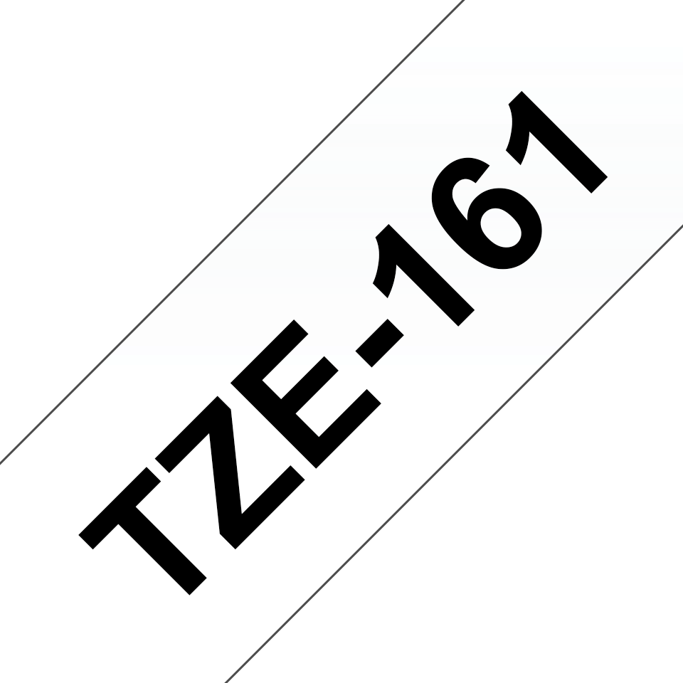 Brother Schriftband laminiert TZe-161 / TZE161, schwarz auf transparent, 36 mm x 8 m