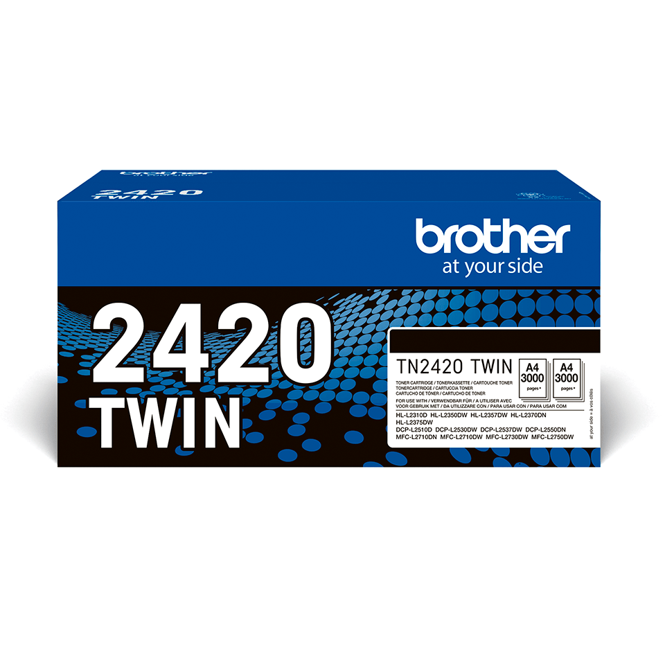 [TN2420TWIN] Pack 2 toners Brother TN-2420TWIN / TN2420TWIN noir XL, 2 x 3 000 pages