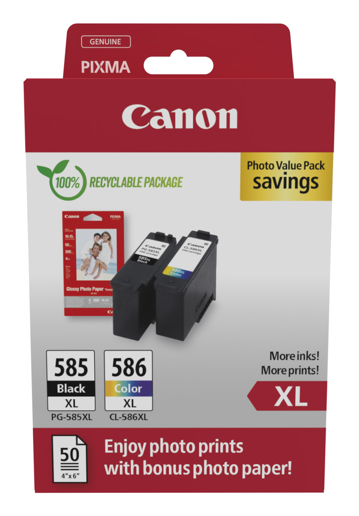 Canon PG-585XL/CL-586XL / 6204C005 4-color XL ink pack