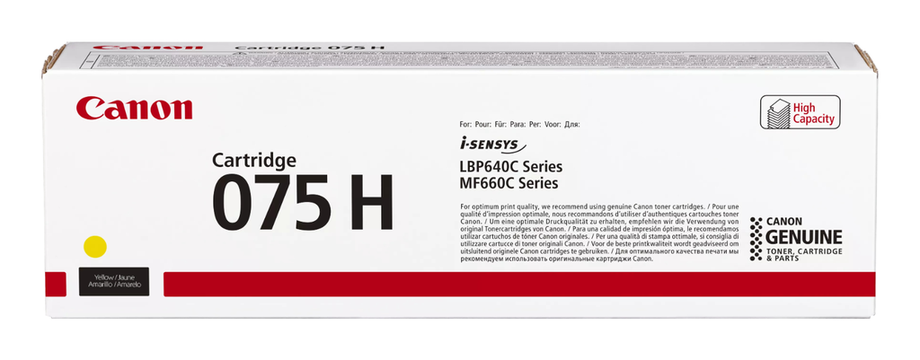 Canon 075H / 6366C002 yellow XL toner, 2,500 pages