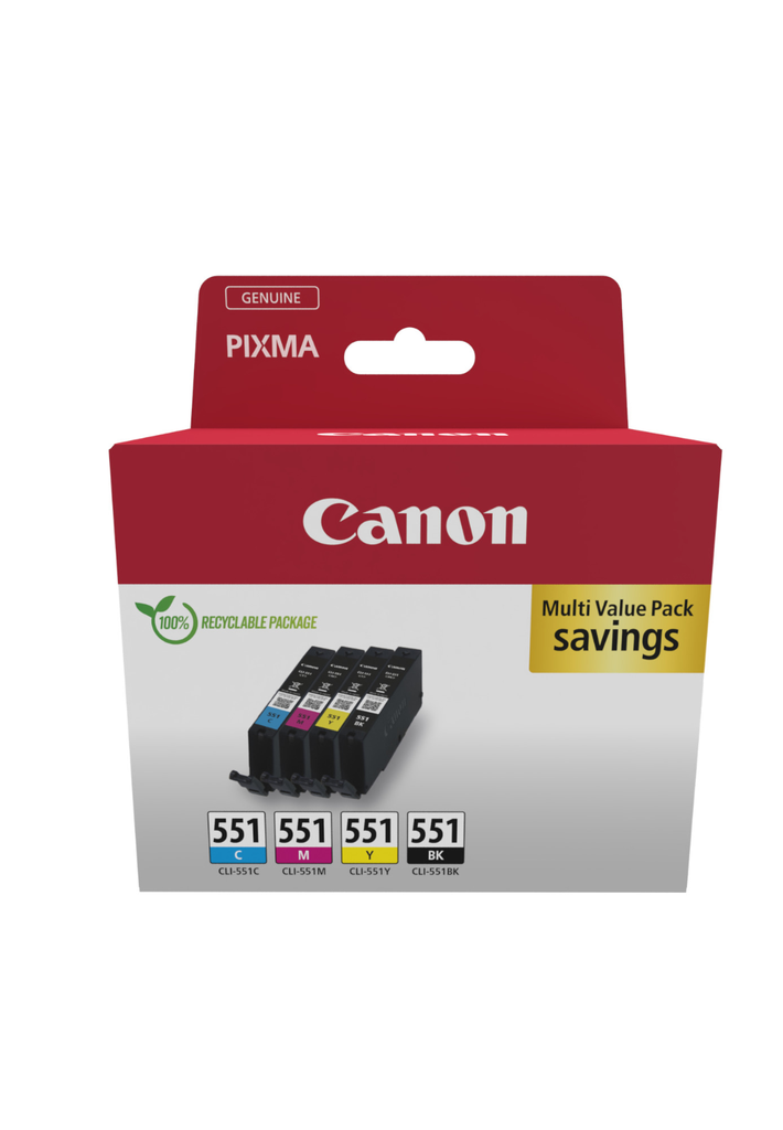 Cartouche d'encre Canon CLI-551 / 6509B015 4 couleurs
